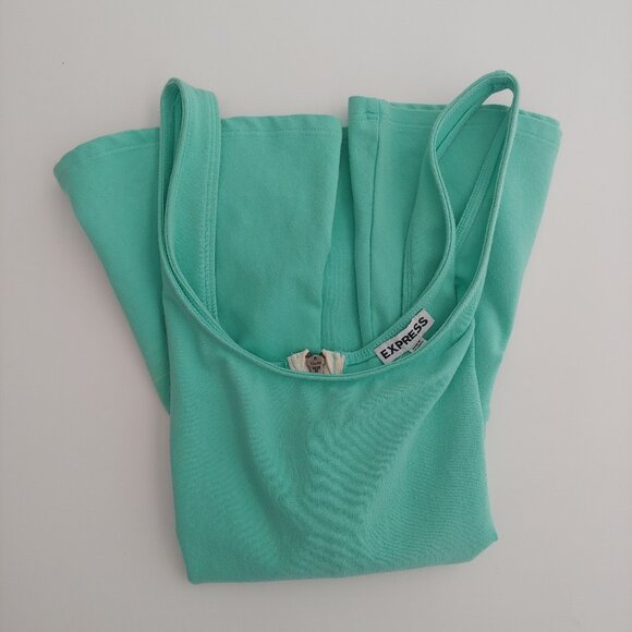 EXPRESS Light Green Peplum Tank Top – Size Medium - Picture 3 of 6